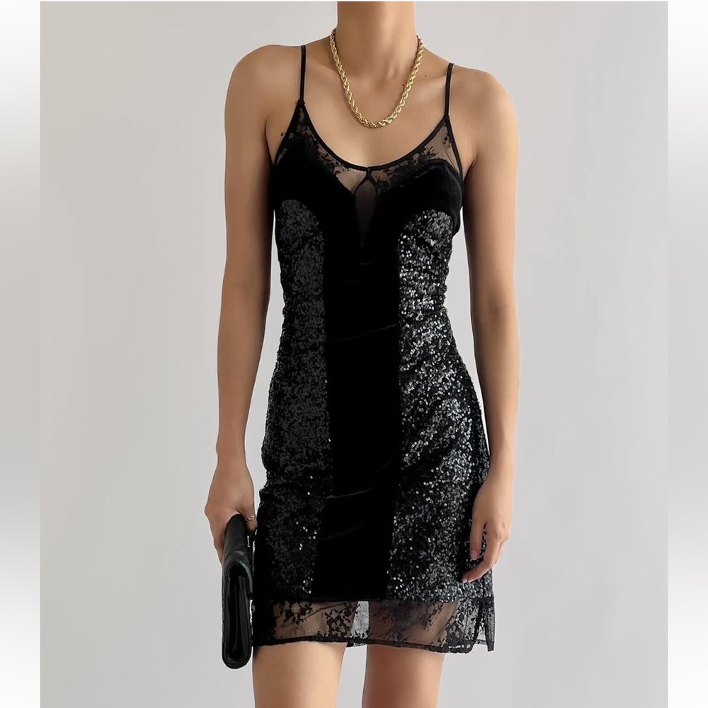 French Connection Velvet Slip Dress